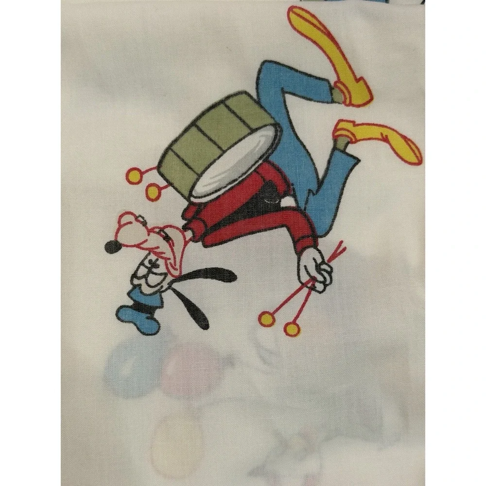 Vintage Disney Mickey Minnie Mouse Balloons Twin Fitted Sheet Bedding